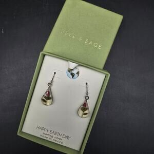Seed and Sage Sterling Silver Rose Bud Earrings In Box Gift